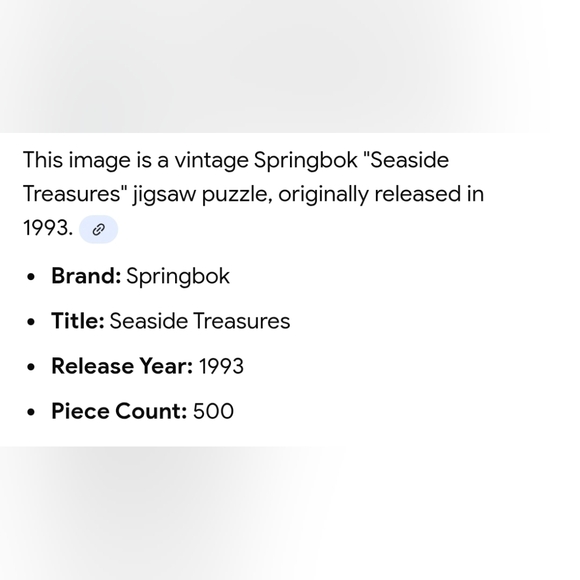 Vintage 500 Piece Puzzle with Children and Seashells - Seaside Treasures - 1993 - Picture 5 of 5